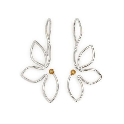 Boucles d'oreilles Florecer en argent