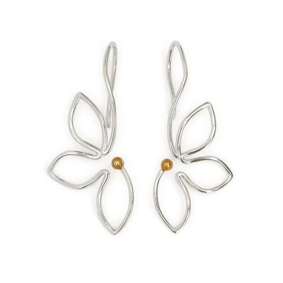 Florecer silver earrings