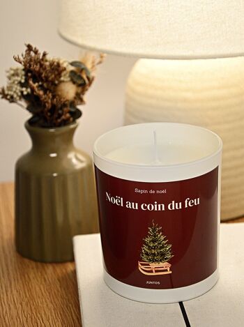 Bougie de Noël parfumée – Noël au coin du feu – Pot réutilisable 7
