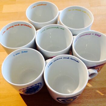 Tasses en porcelaine Chakra par lot de 7 pour tous les chakras 2