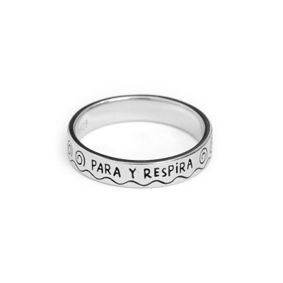 Anillo de plata Para y respira