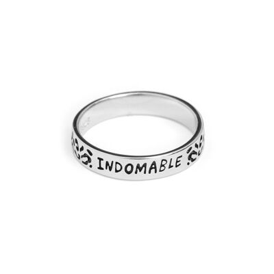Indomitable silver ring