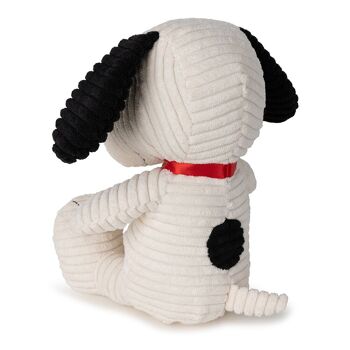 SNOOPY - Snoopy assis en velours côtelé crème -19 cm - % 3