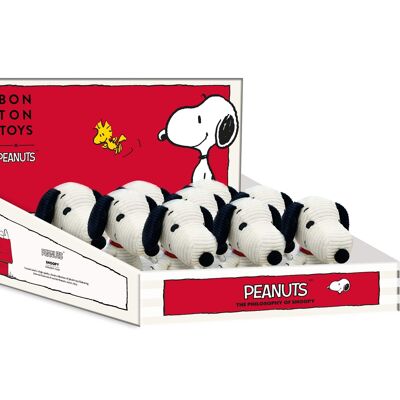 SNOOPY - Snoopy sentado en pana color crema 12 cm en expositor 9 piezas - %