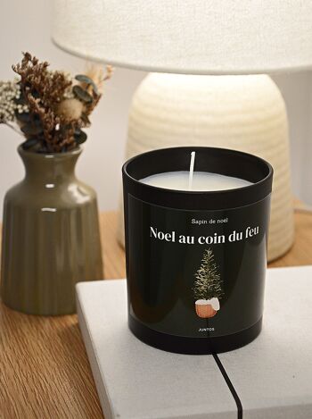 Bougie de Noël parfumée – Noël au coin du feu – Pot réutilisable 6