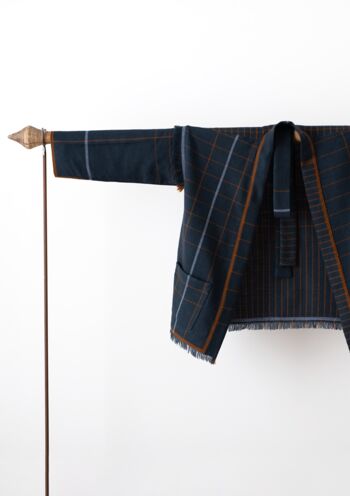 Kimono Ardoise & Orange Brûlée 5
