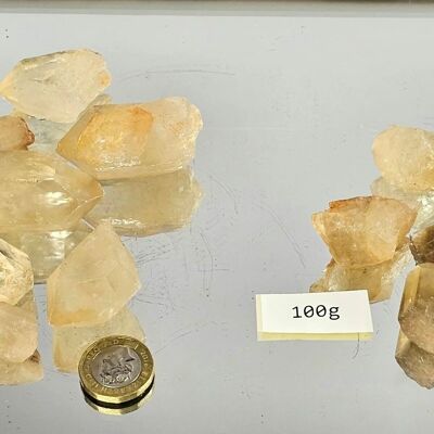 Puntos de cristal de citrino natural Kundalini