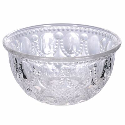 380 ml glass cup, round relief decorations, Imperial