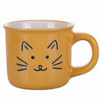 Tasse à café en grès 80 ml, Love cat 3