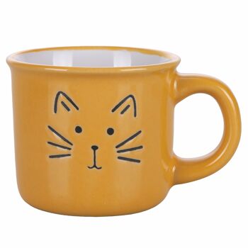 Tasse à café en grès 80 ml, Love cat 4