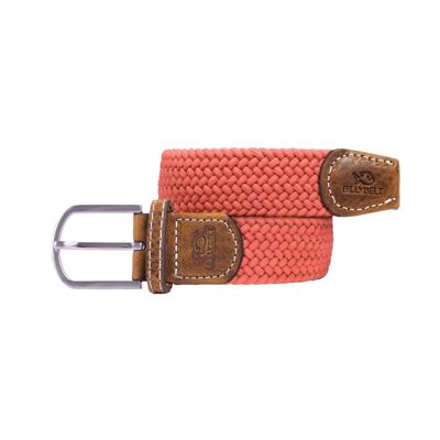 Elastic braided belt Peach pink