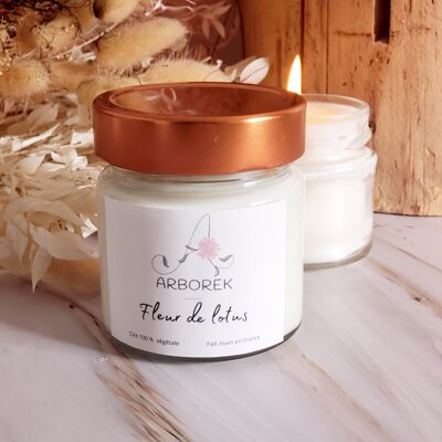 lotus flower scented candle