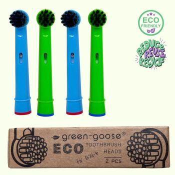 têtes de brosse à charbon Oral B green-goose | 2x4 pièces | Enfants 2