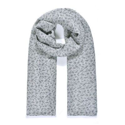 Gray crown pattern scarf