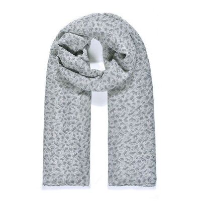 Foulard gris motif couronne