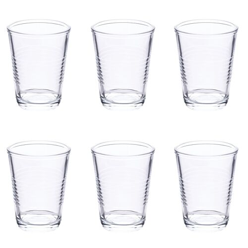 Set 6 bicchieri vetro acqua trasparenti 270 ml, Glace Party