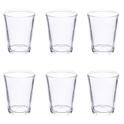 Set 6 bicchieri vetro acqua trasparenti 270 ml, Glace Party