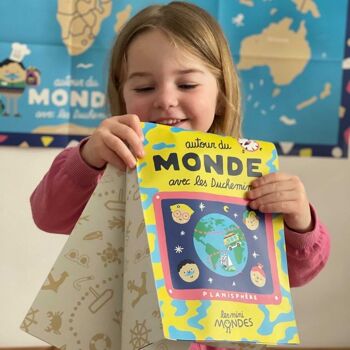 Affiche tour du monde pliée planisphère enfant - Les Mini Mondes 2