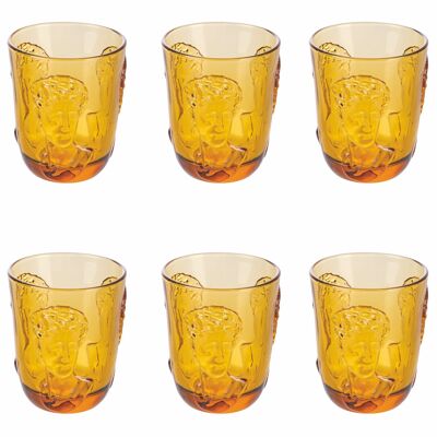 Glass water glass 300 ml, amber, Empire