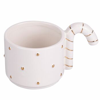 Mug de Noël 240 ml en céramique, canne en bonbon, Noël 1