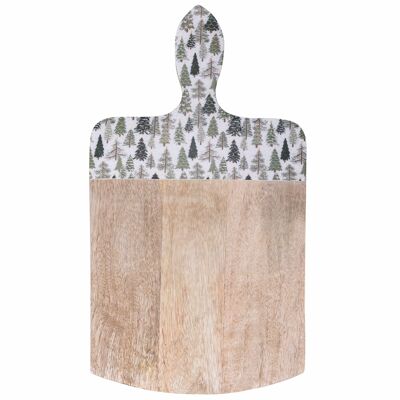 Tabla de cortar de madera de mango decorada con mango, Xmas Nature