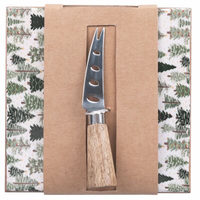 Tabla de cortar de madera de mango con cuchillo, Xmas Nature
