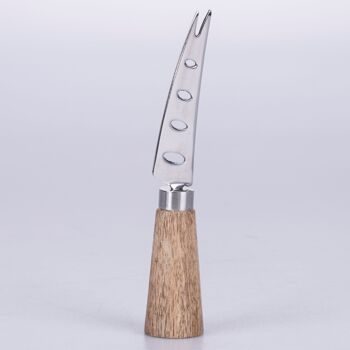 Planche à découper en bois de manguier avec couteau, Tartan 3