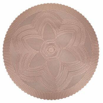 Set de table fleur effet crochet Ø 38 cm, Flower Gold 1
