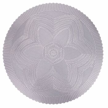 Set de table fleur effet crochet Ø 38 cm, Flower Silver 1