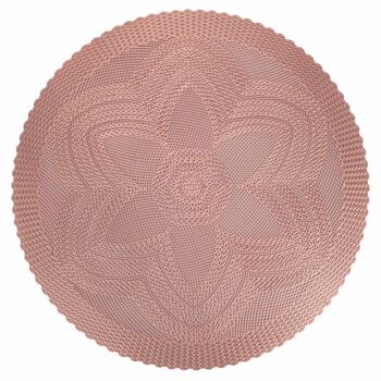 Set de table fleur effet crochet Ø38 cm, Flower Rose Gold 1