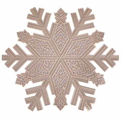 Snowflake placemat Ø 38 cm gold, Xmas