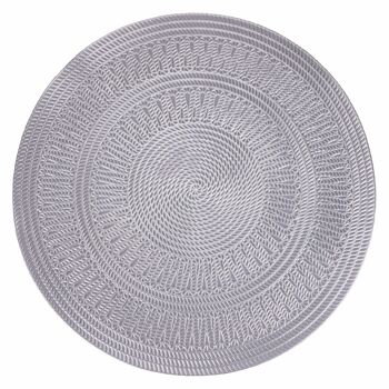 Set de table rond effet crochet Ø 38 cm, argent, Noël 1