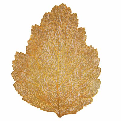 Leaf placemat 46x37 cm, gold, Xmas