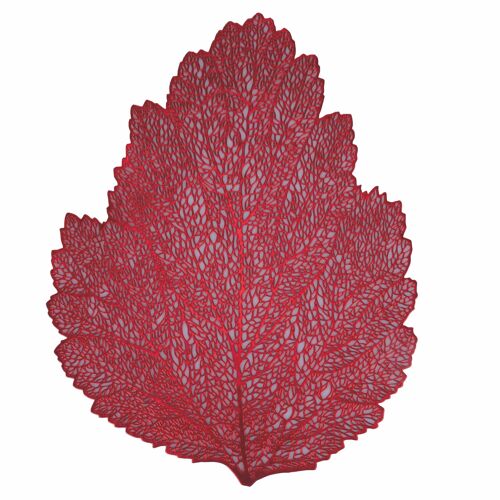 Tovaglietta foglia 46x37 cm, rosso, Xmas