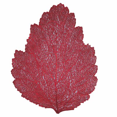 Mantel individual Leaf 46x37 cm, rojo, Navidad