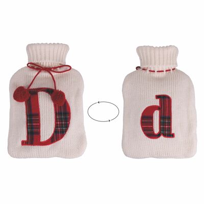 Wärmflasche 2 L, Monogramm Tartan D