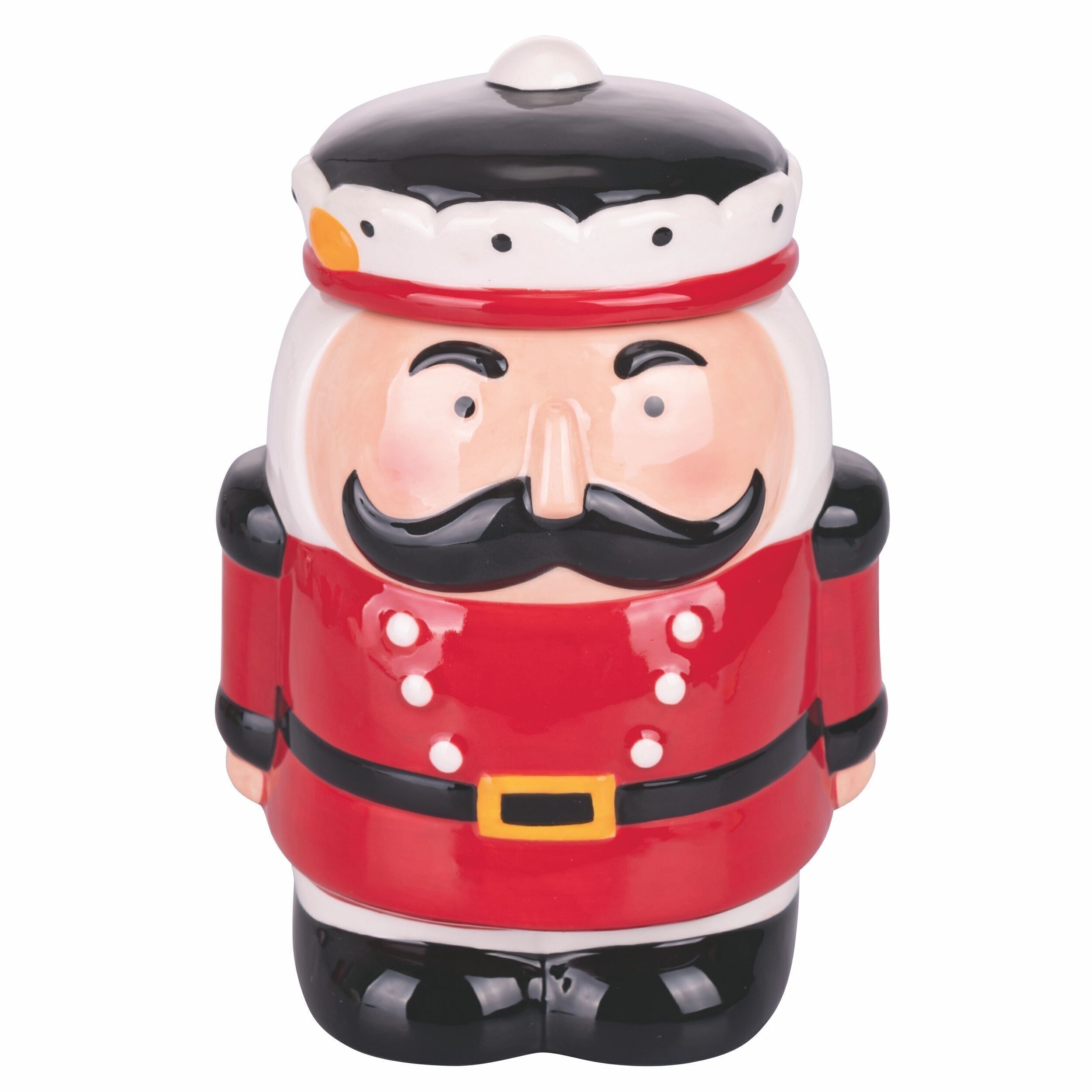 Keksdose aus Keramik mit Deckel, Nussknacker