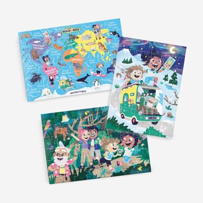 NOUVEAU !! Puzzles Pour Enfants - Les mini mondes - Idée cadeau de Noël