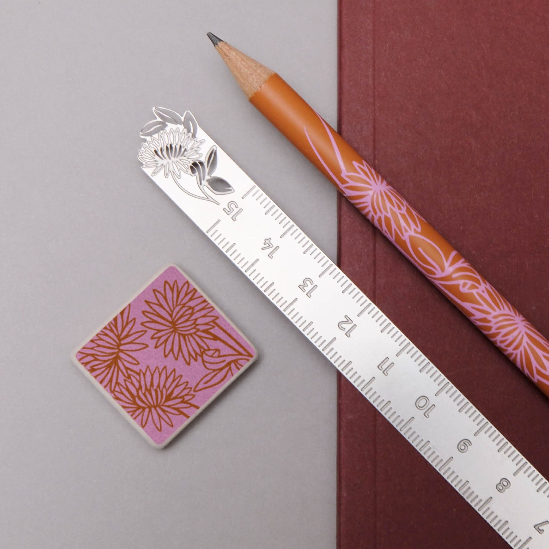 set écriture - art nouveau pivoine