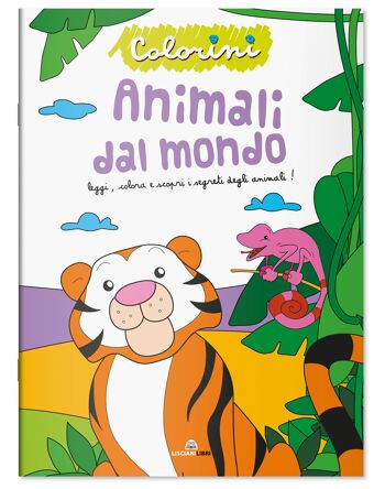 Livres à colorier en italien - Coloriages - Animaux du monde