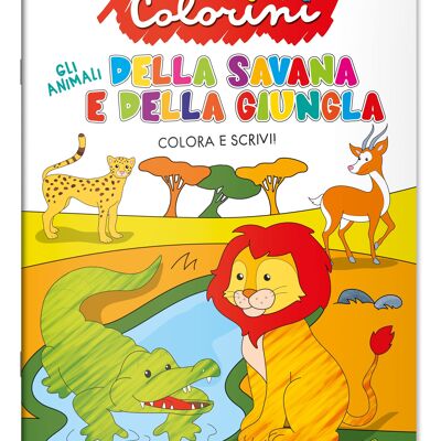 Albi Da Colorare In Italiano - Gli Animali Della Savana