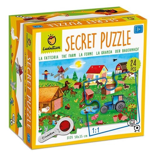 Puzzle segreto da 24 pezzi - La fattoria