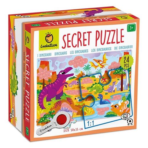 Puzzle segreto 24 pezzi - Dinosauri