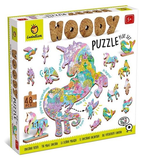 Woody Puzzle 48 pezzi - Paesaggio fantastico