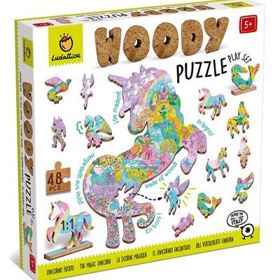 Woody Puzzle 48 pezzi - Paesaggio fantastico