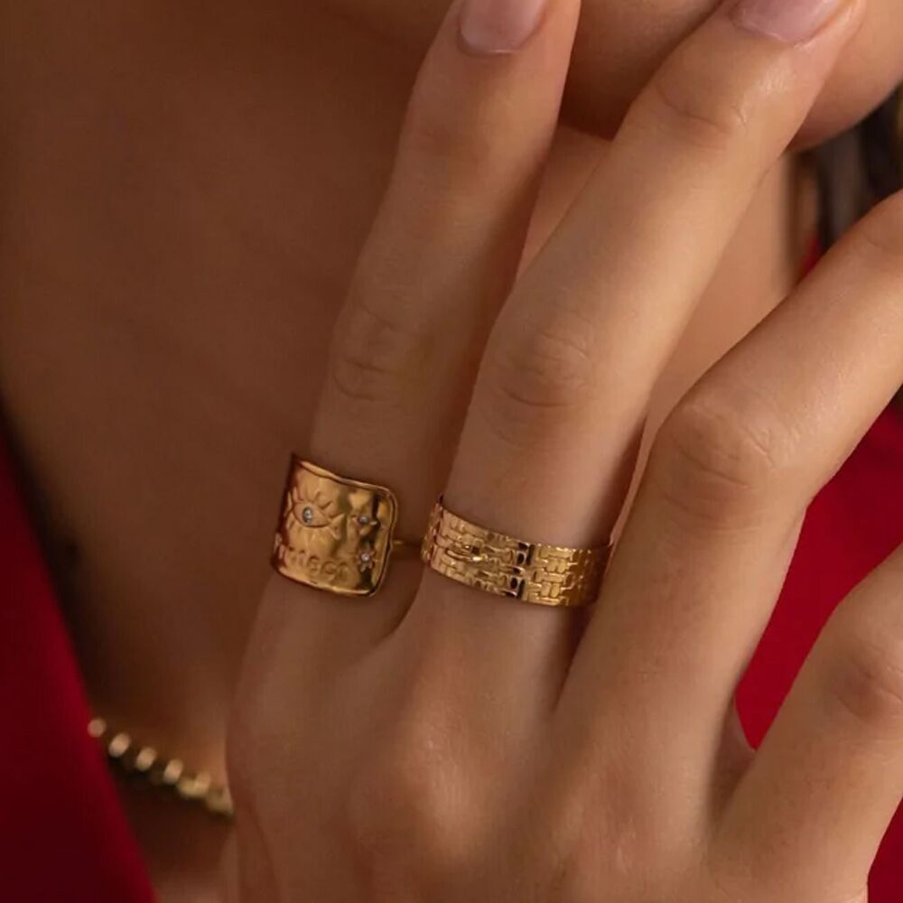 Jaheim-Ring – Perlenoptik, ideal für Anhänger, wird im 2er-Set verkauft