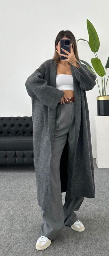 Cardigan loose ANTHRACITE - DO 1