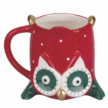 Mug hibou 300 ml en céramique, nordique 1