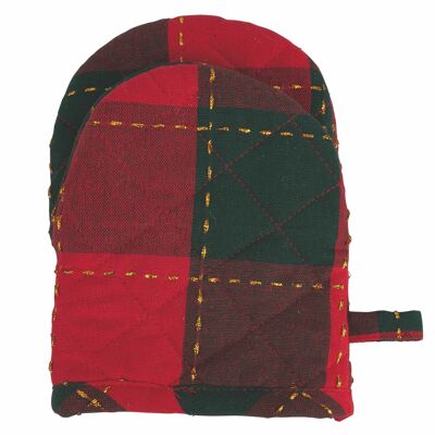 Guanto da forno natalizio, Tartan red