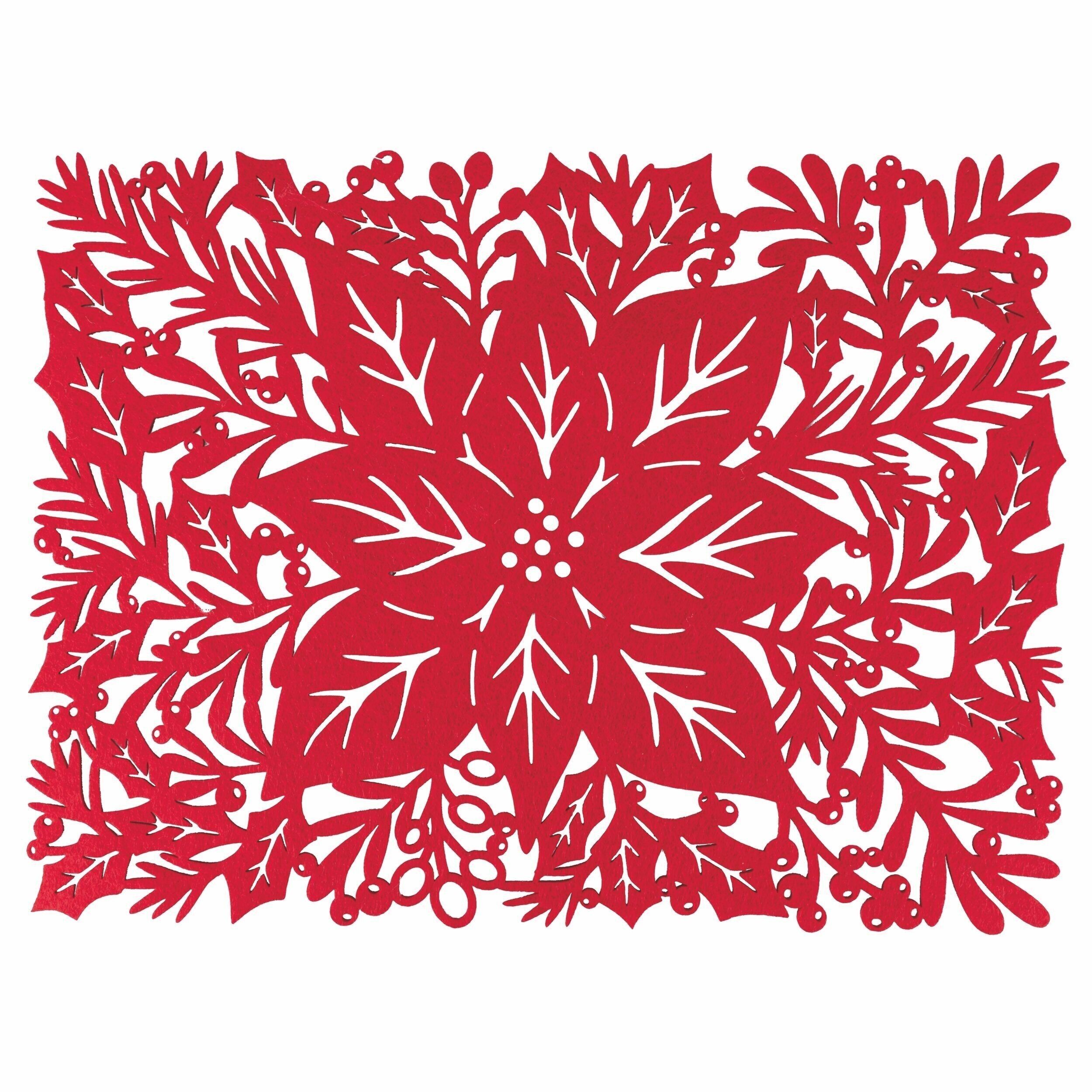 Rechteckiges Weihnachts-Tischset aus Polyester, Weihnachten